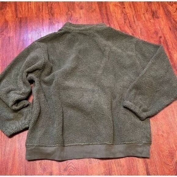 NWT Goumi Adult Sherpa Pullover Spruce SZ XL/XXL Green Half Zip Womens - Picture 4 of 4